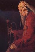 Mortimer Menpes A Kashmiri Nautch Girl with a Hookah Spain oil painting artist